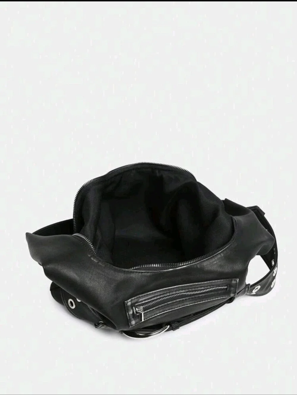 Black Leather Studded Belt-Tote Bag